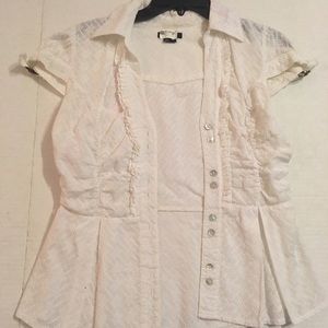 White XOXO Dress Blouse